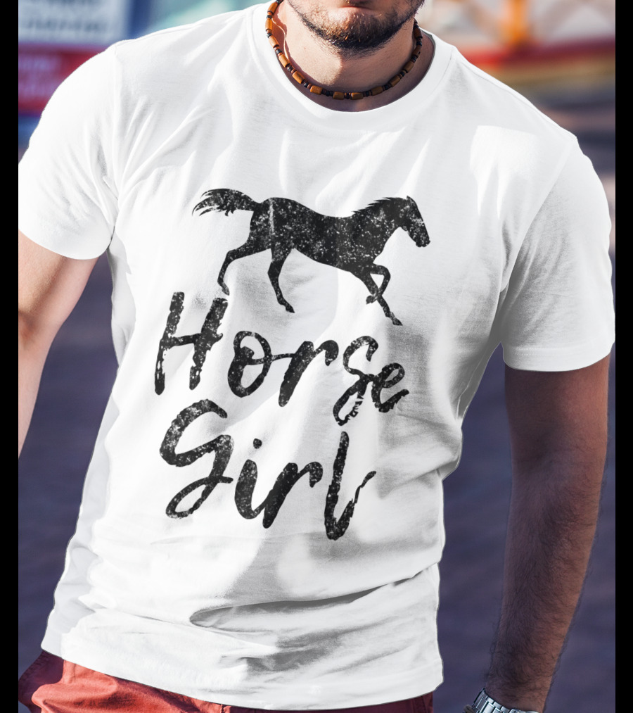 Horse Lover Horse Girl Equestrian Cowgirl Racing T-Shirt