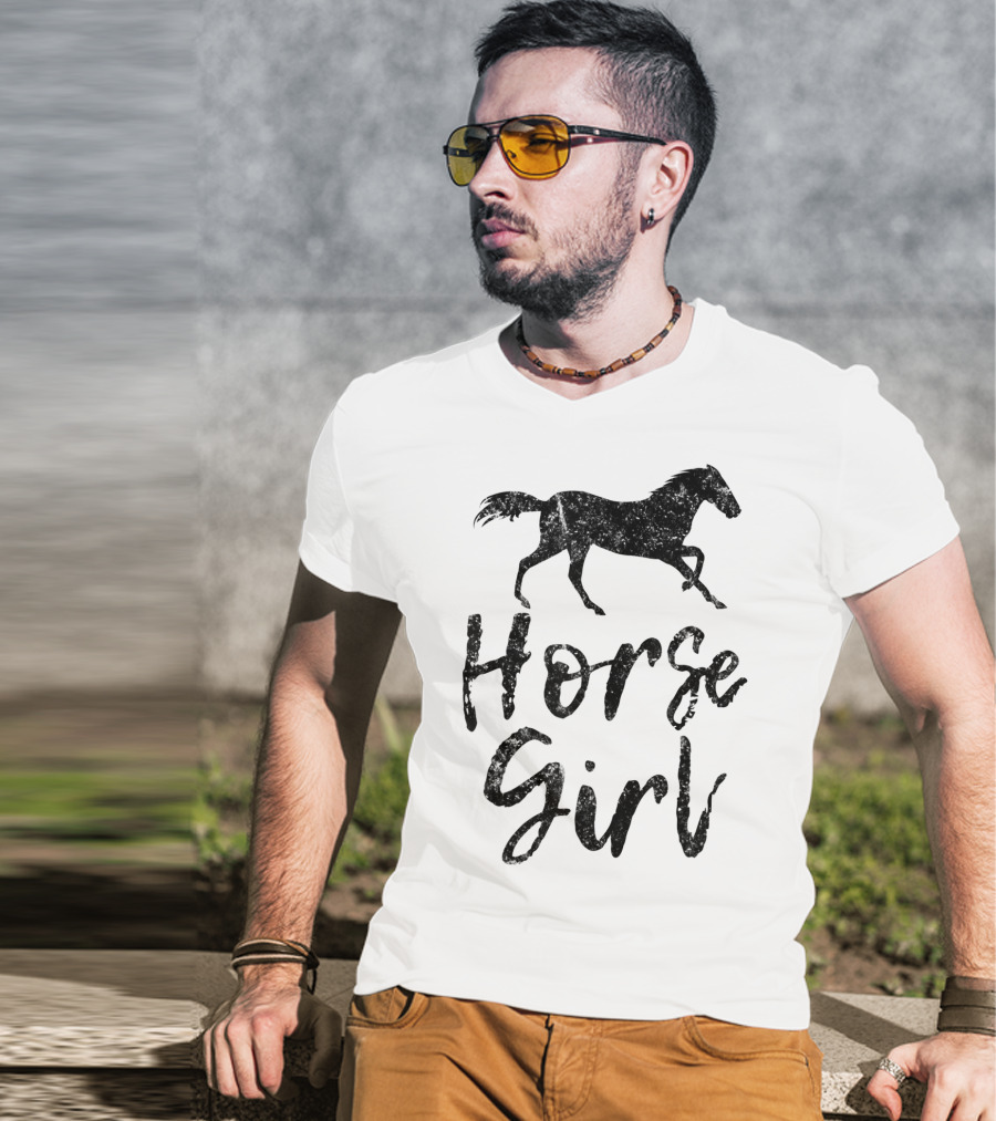 Horse Lover Horse Girl Equestrian Cowgirl Racing T-Shirt