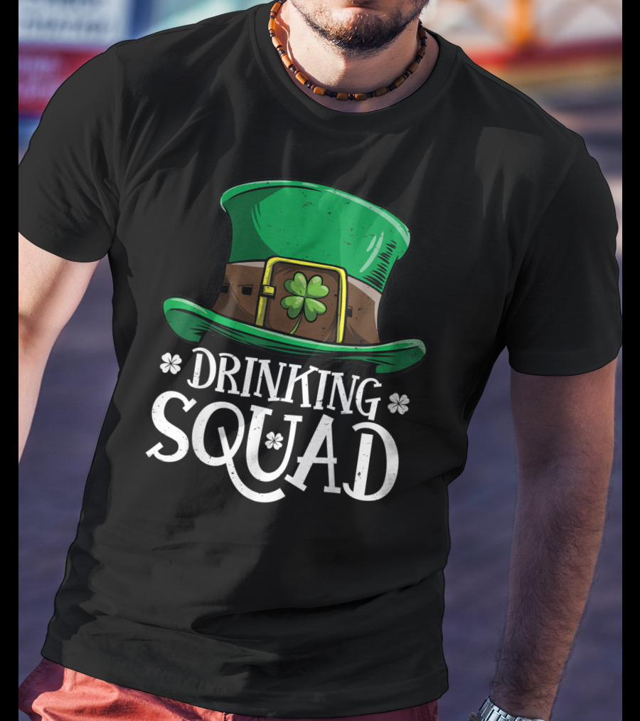 Drinking Squad Leprechaun St Patricks Day Men T-Shirt