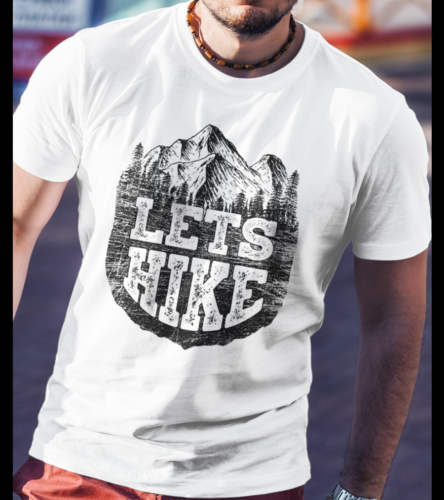 Lets Hike Outdoor Mountains Nature Hiker T-Shirt