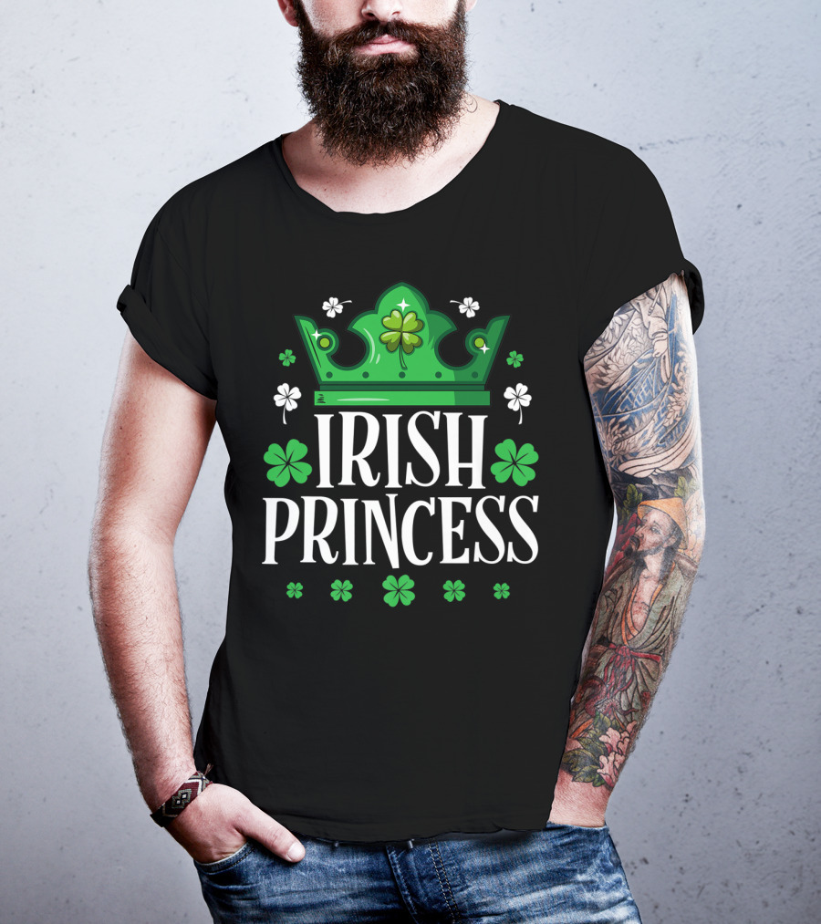 Irish Princess St Patricks Day Shamrock Crown T-Shirt