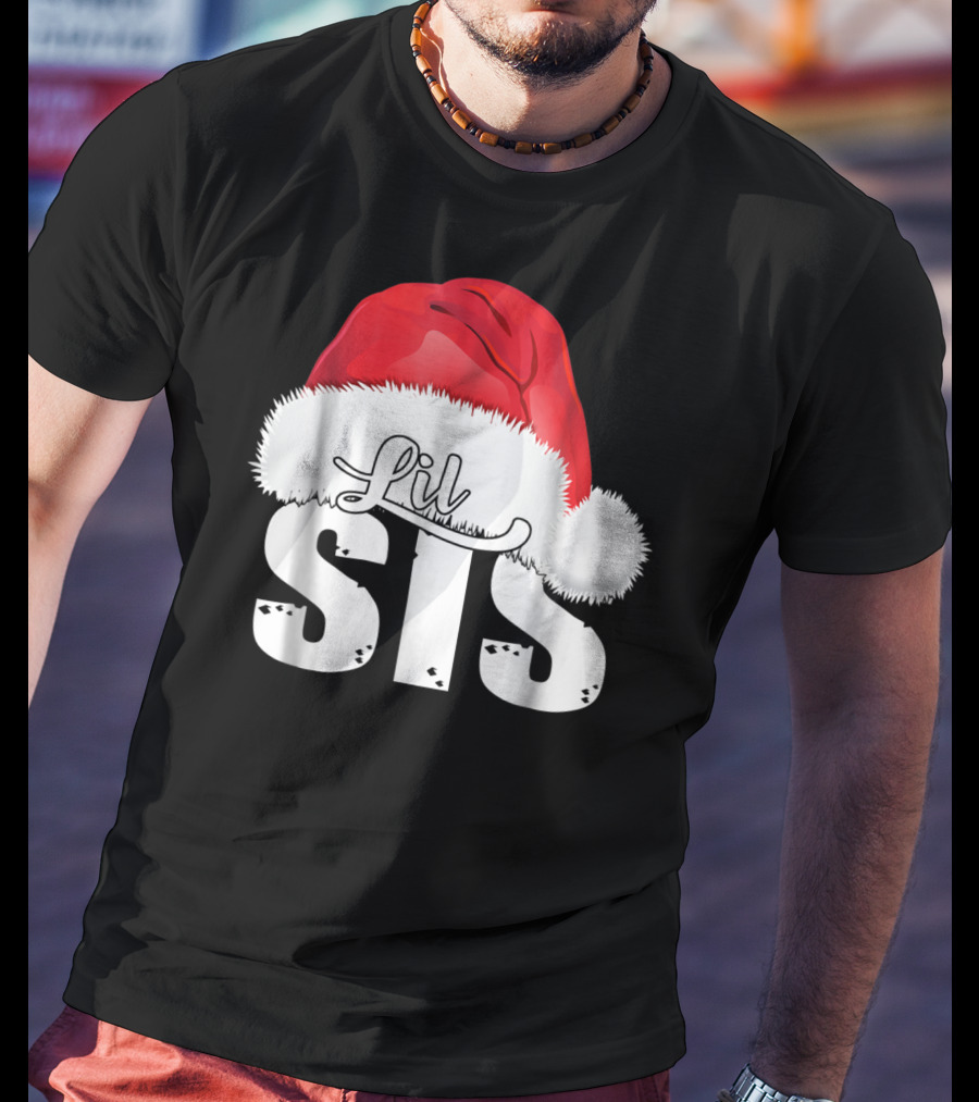 Lil Sis Santa Christmas Family T-Shirt