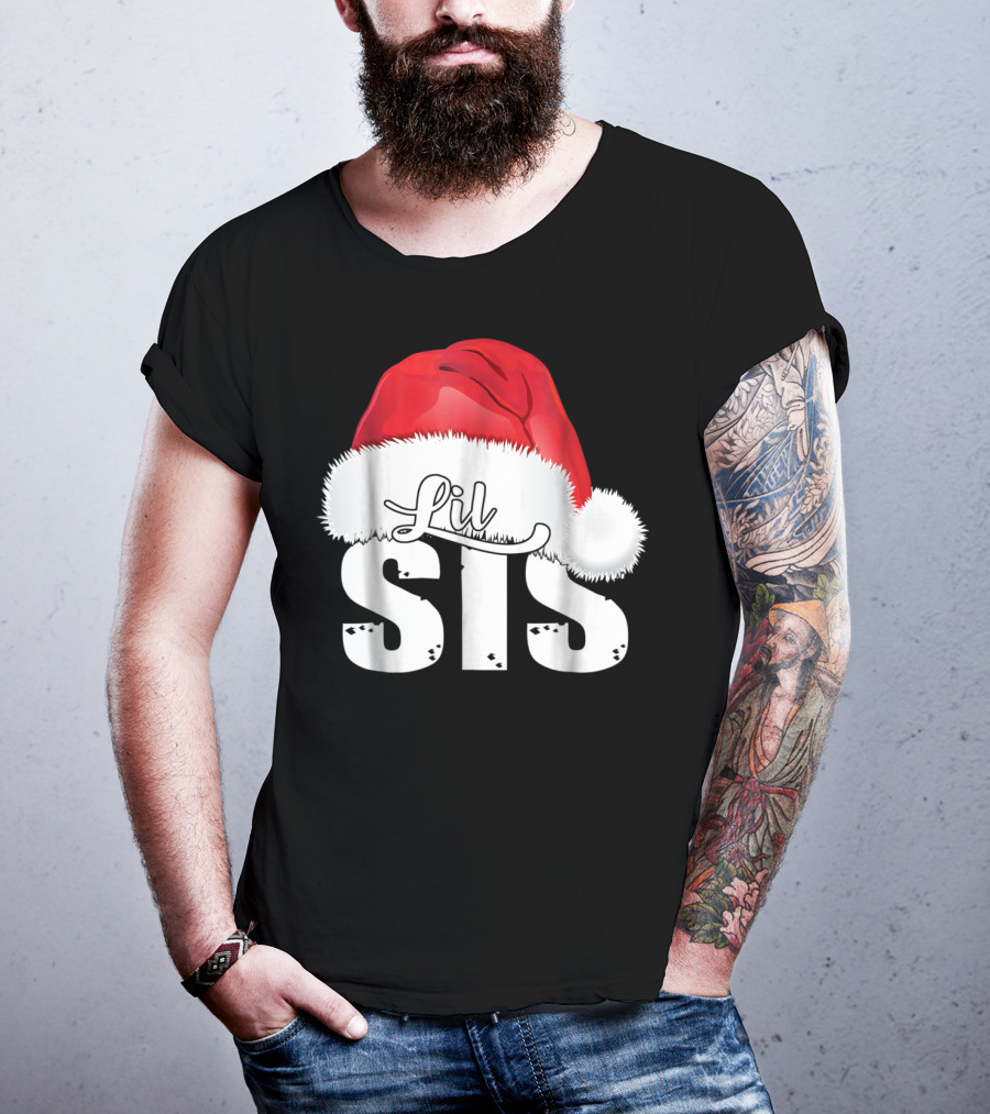 Lil Sis Santa Christmas Family T-Shirt