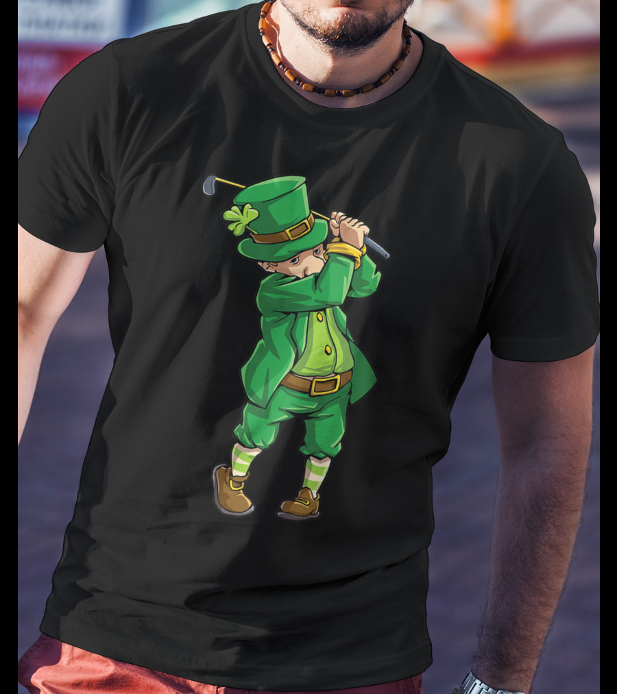 Leprechaun Golf St Patricks Day Boys JD Irish Golfer T-Shirt