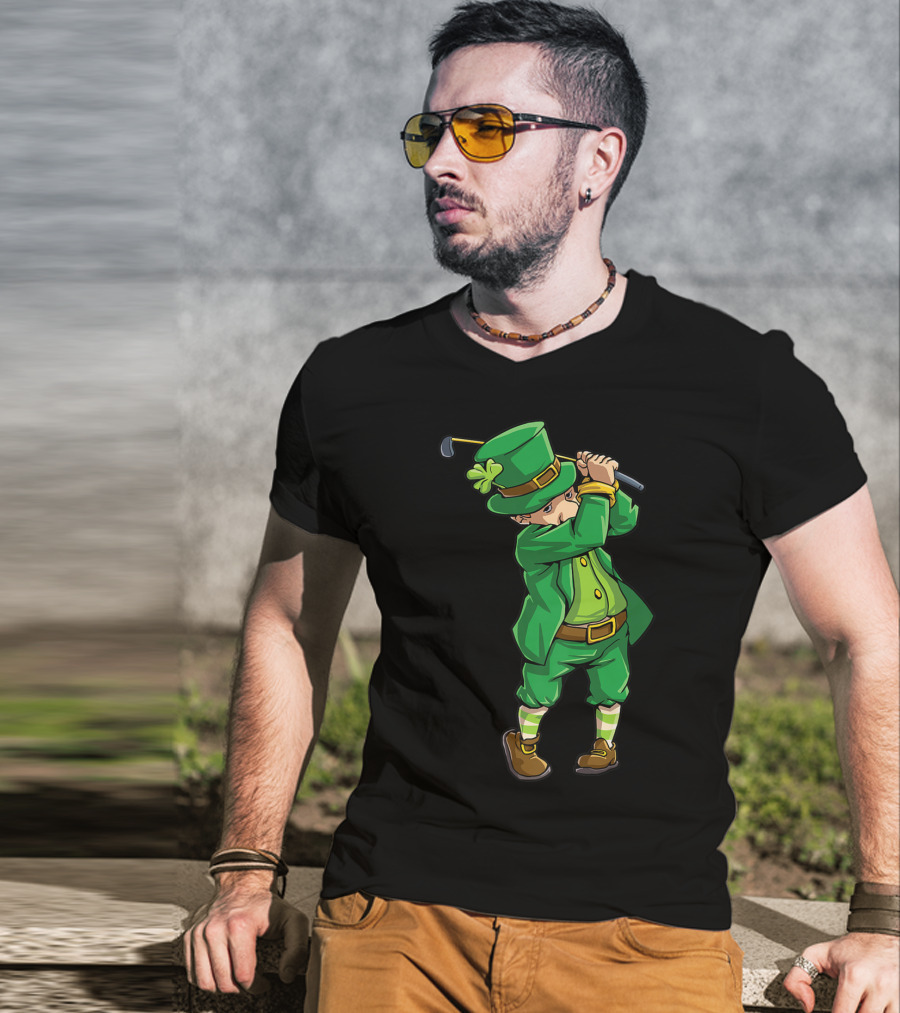 Leprechaun Golf St Patricks Day Boys JD Irish Golfer T-Shirt