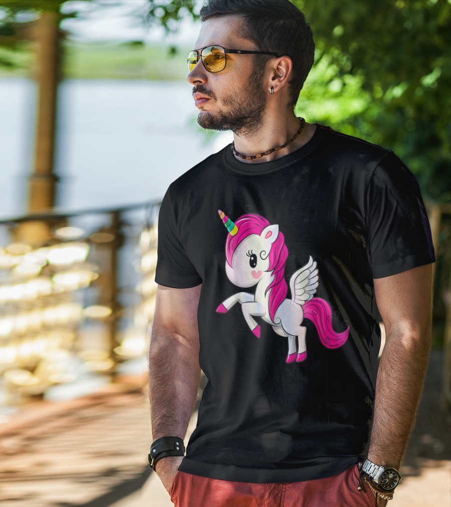Rainbow Unicorn Birthday Girl Birthday T-Shirt