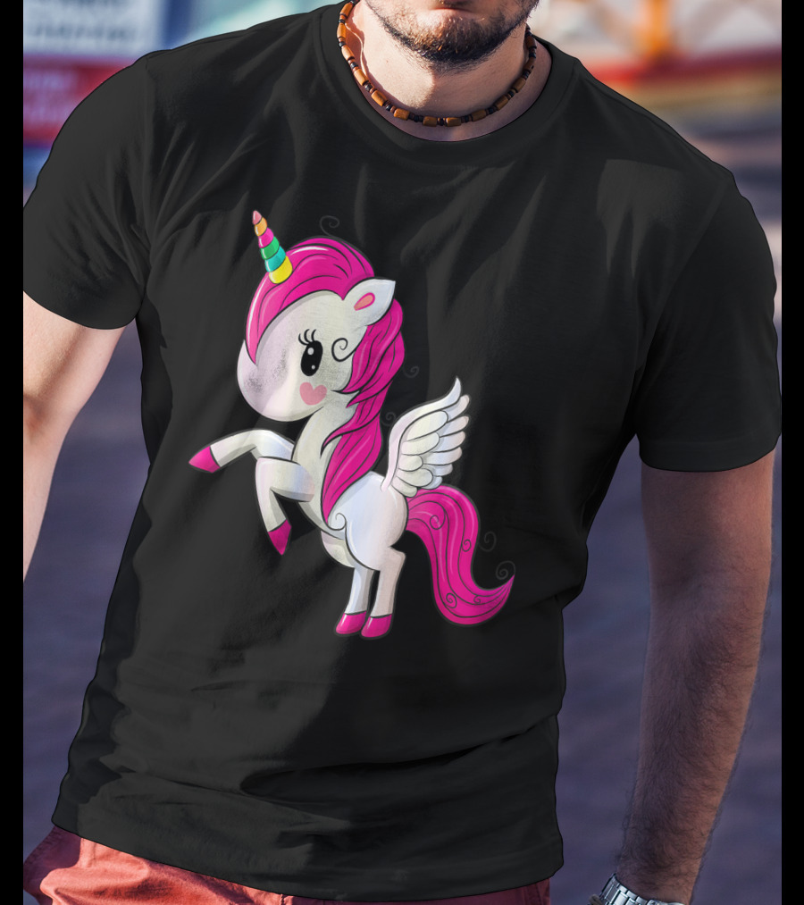 Rainbow Unicorn Birthday Girl Birthday T-Shirt