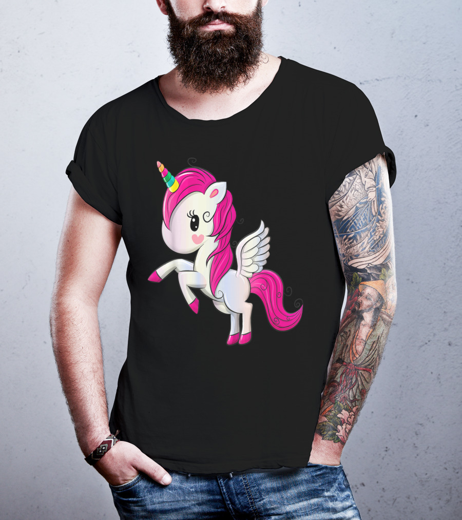 Rainbow Unicorn Birthday Girl Birthday T-Shirt