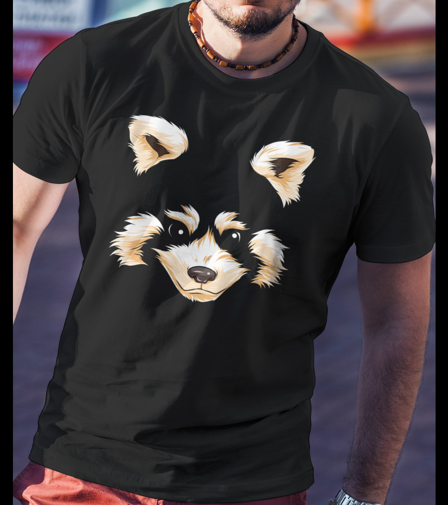 Red Panda Face Funny Pandas Halloween Costume T-Shirt