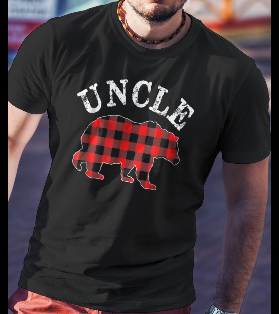 Uncle Red Plaid Bear T-Shirt