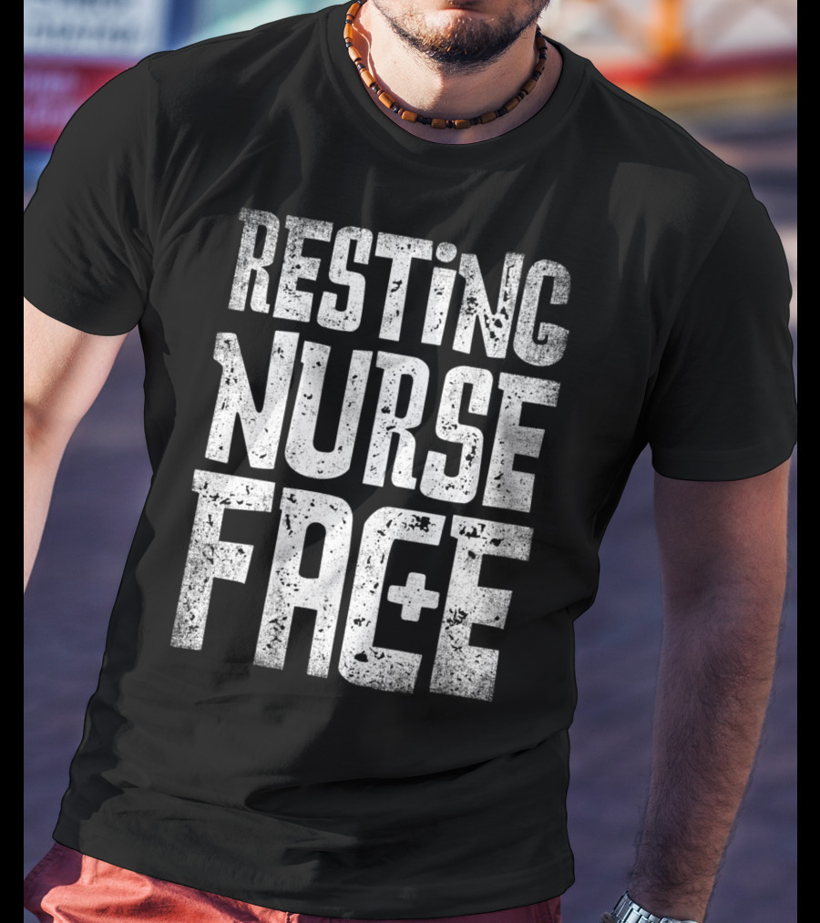 Resting Nurse Face Women Funny Nursing Nurses Plus T-Shirt