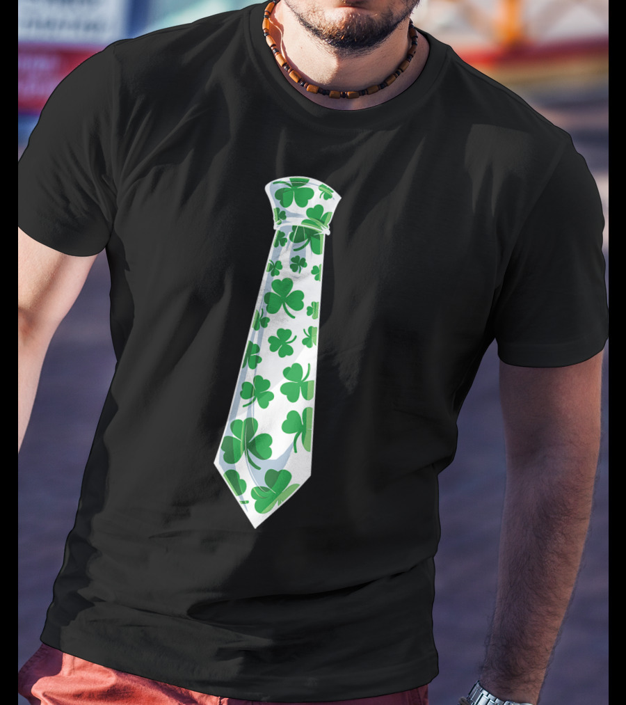 Shamrock Clover Tie St. Patrick's Day T-Shirt