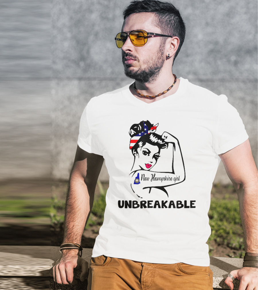 New Hampshire Girl Unbreakable Vintage Patriotic T-Shirt