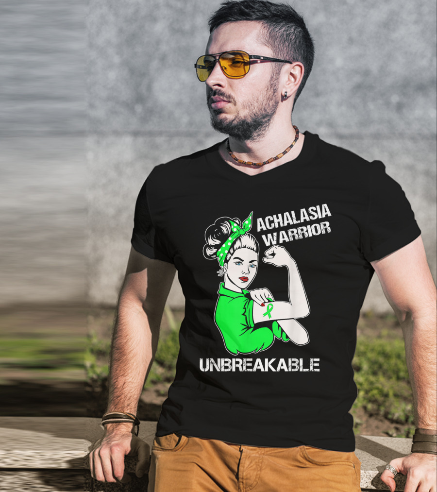 Achalasia Warrior Unbreakable Strong Woman Rosie T-Shirt