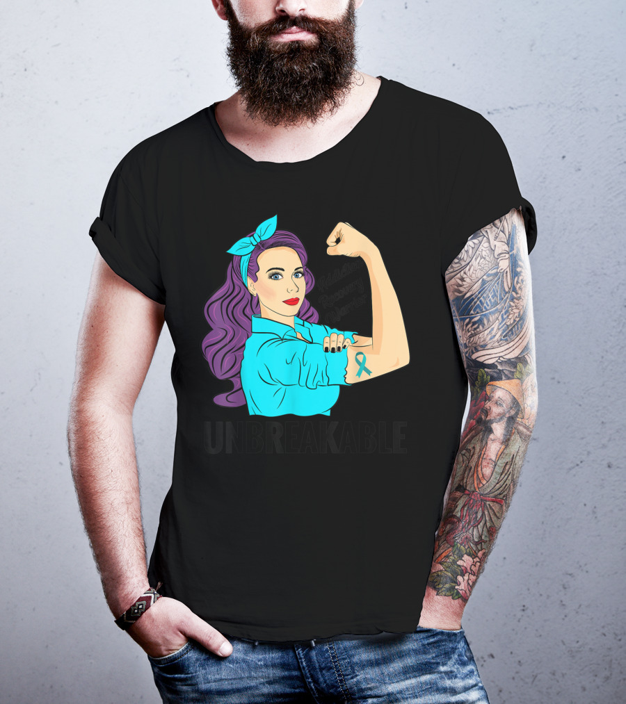 Addiction Recovery Warrior Unbreakable Empowerment Tattoo T-Shirt