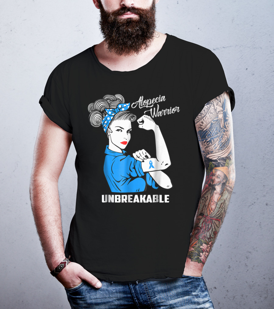 Alopecia Warrior Unbreakable Ribbon Rosie T-Shirt