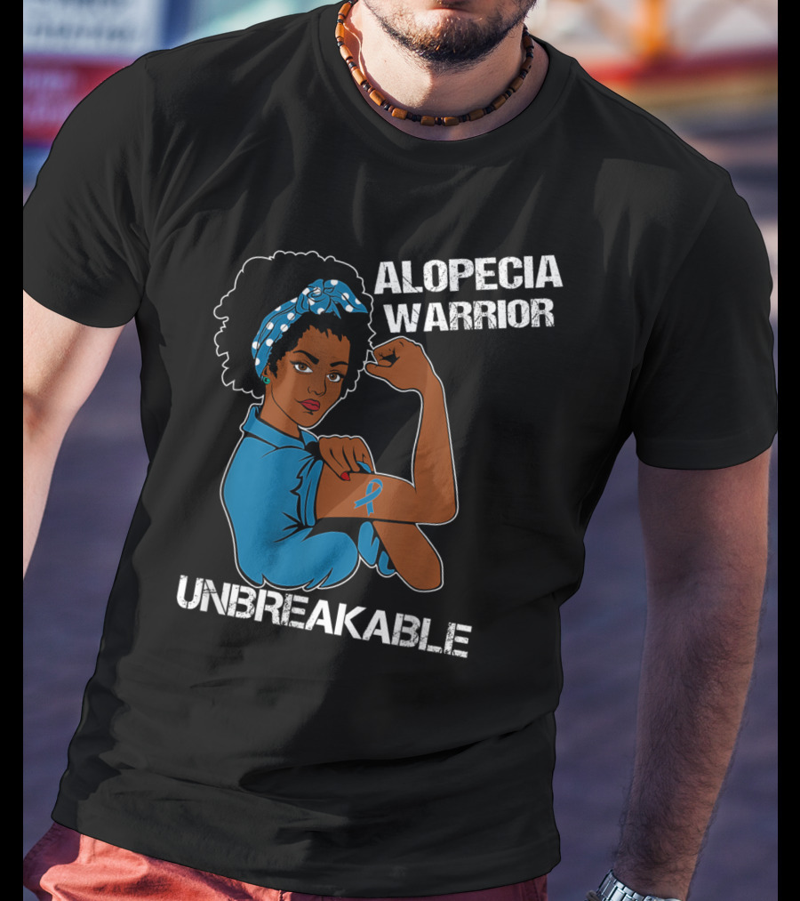 Alopecia Warrior Unbreakable Strong Woman With Awareness T-Shirt
