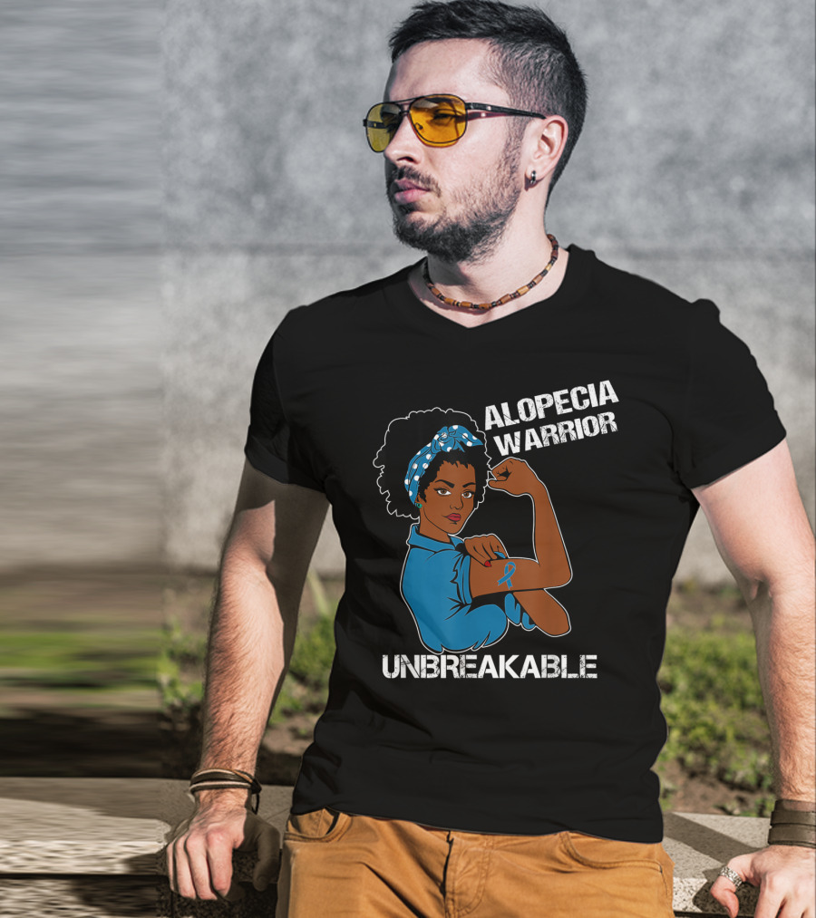 Alopecia Warrior Unbreakable Strong Woman With Awareness T-Shirt