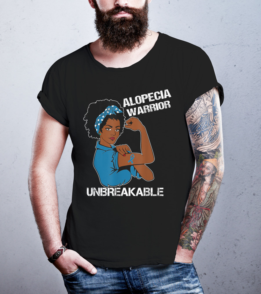 Alopecia Warrior Unbreakable Strong Woman With Awareness T-Shirt