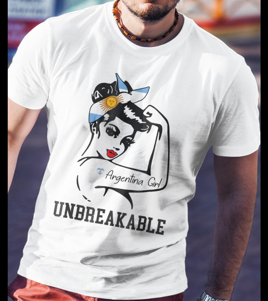 Argentina Girl Unbreakable Strong Iconic Pose T-Shirt