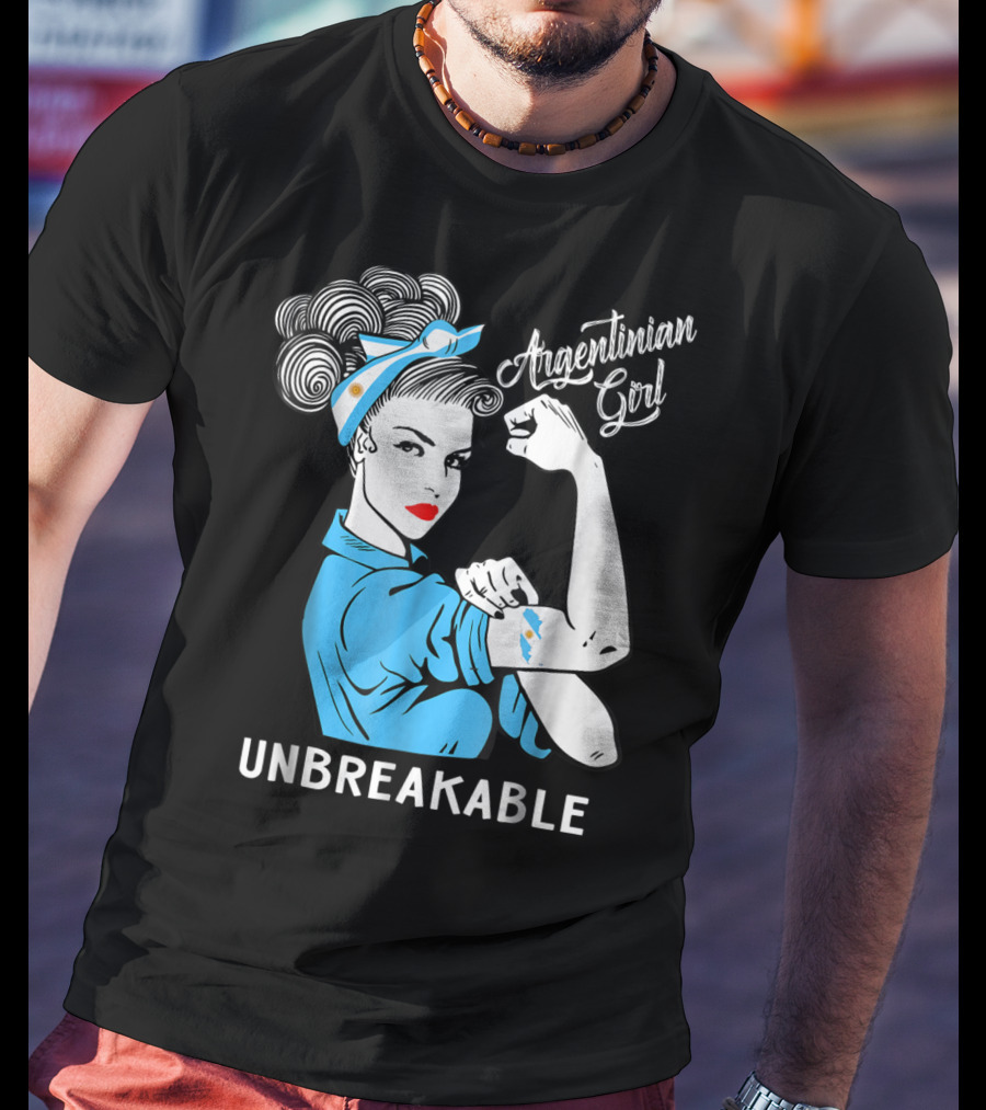 Argentinian Girl Unbreakable Vintage Style Empowerment T-Shirt