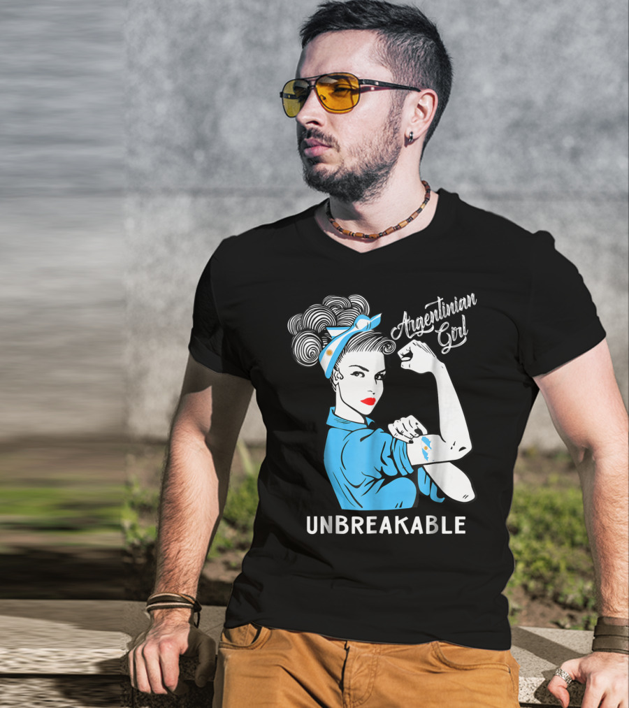 Argentinian Girl Unbreakable Vintage Style Empowerment T-Shirt