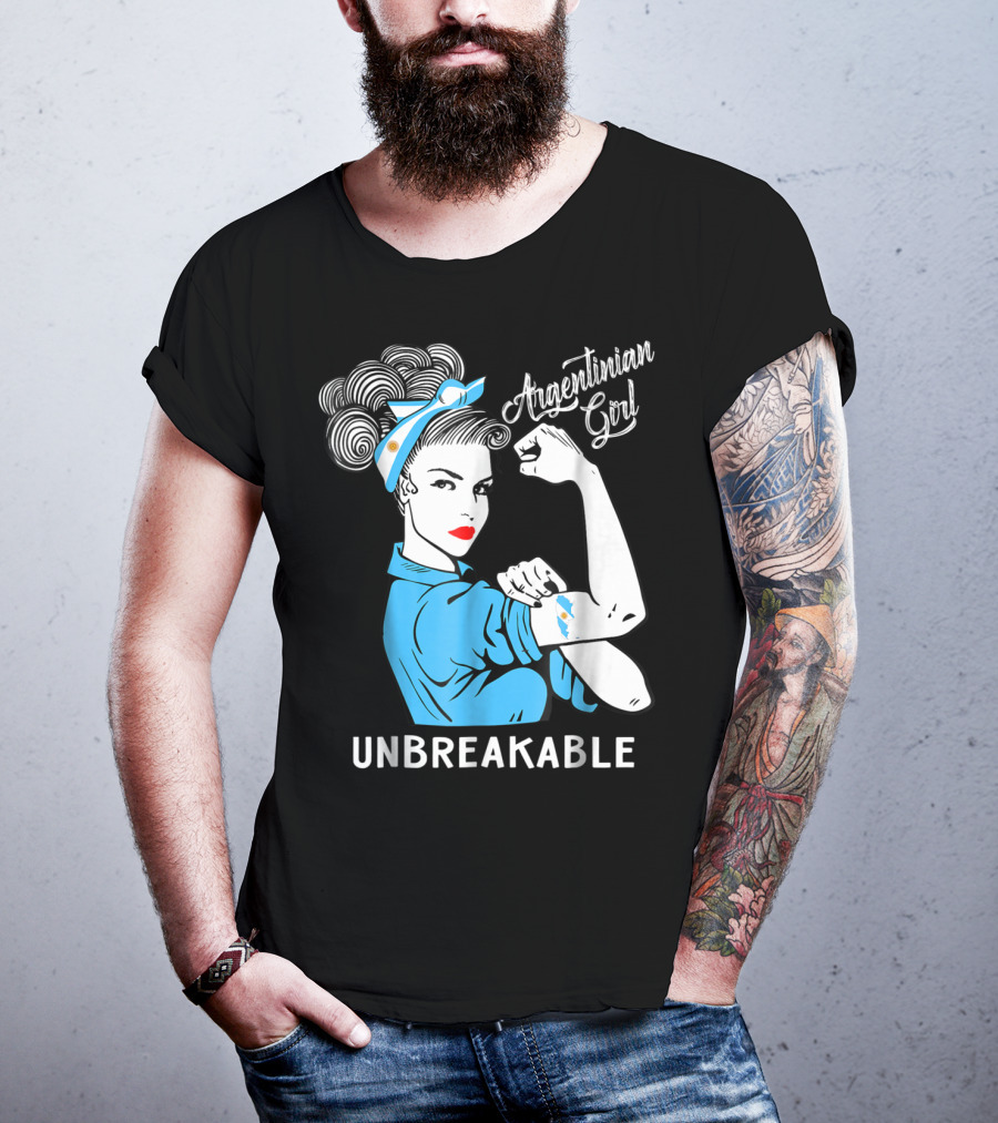 Argentinian Girl Unbreakable Vintage Style Empowerment T-Shirt