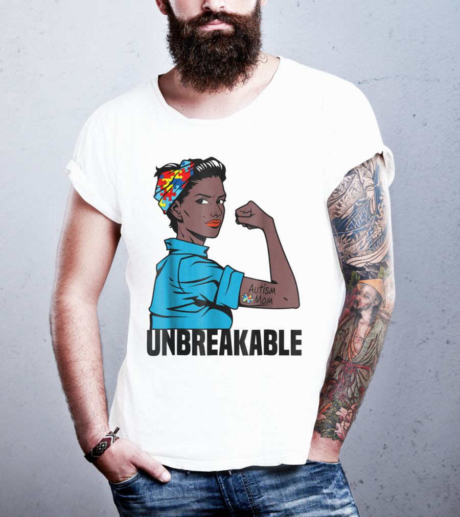 Unbreakable Autism Mom Awareness T-Shirt