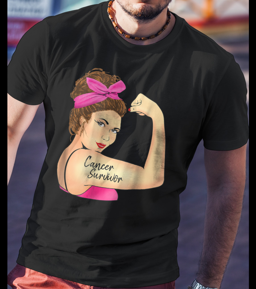 Cancer Survivor Rosie The Riveter Unbreakable T-Shirt