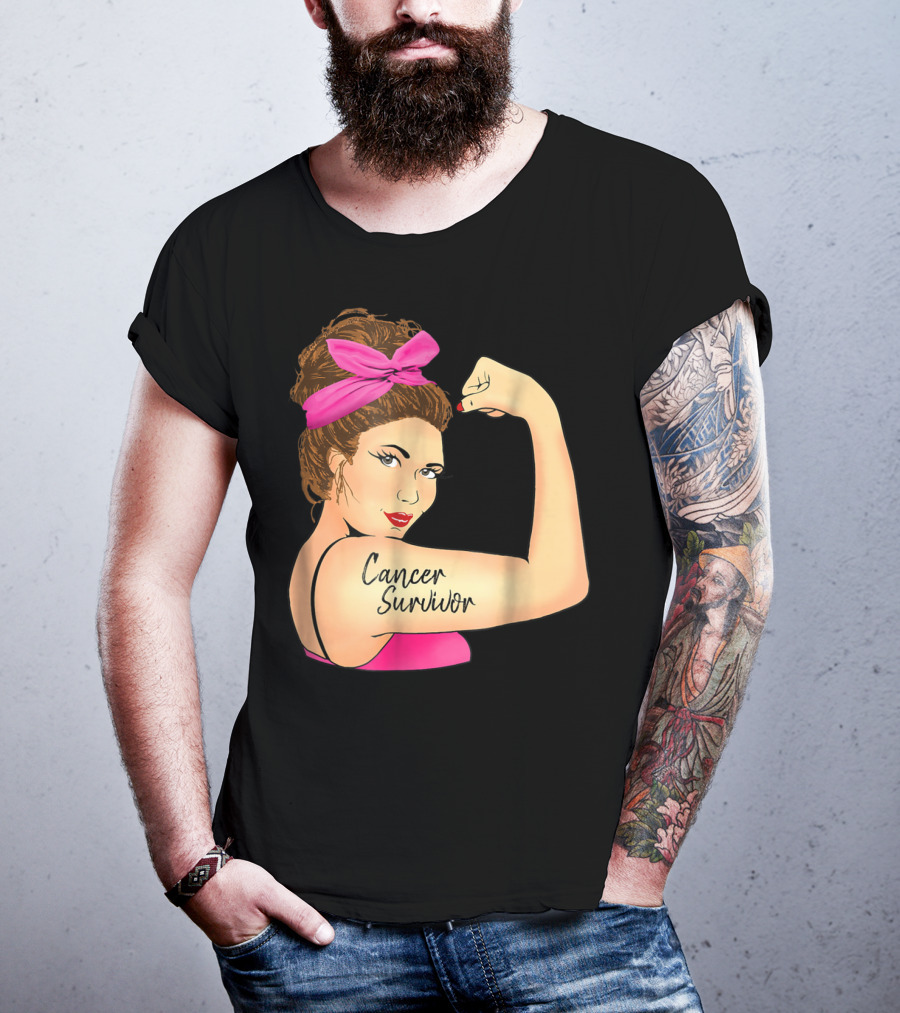 Cancer Survivor Rosie The Riveter Unbreakable T-Shirt