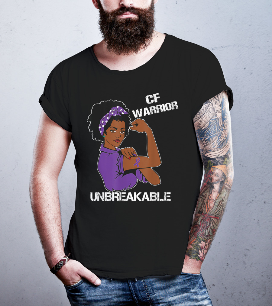 CF Warrior Unbreakable Strong Woman Purple T-Shirt