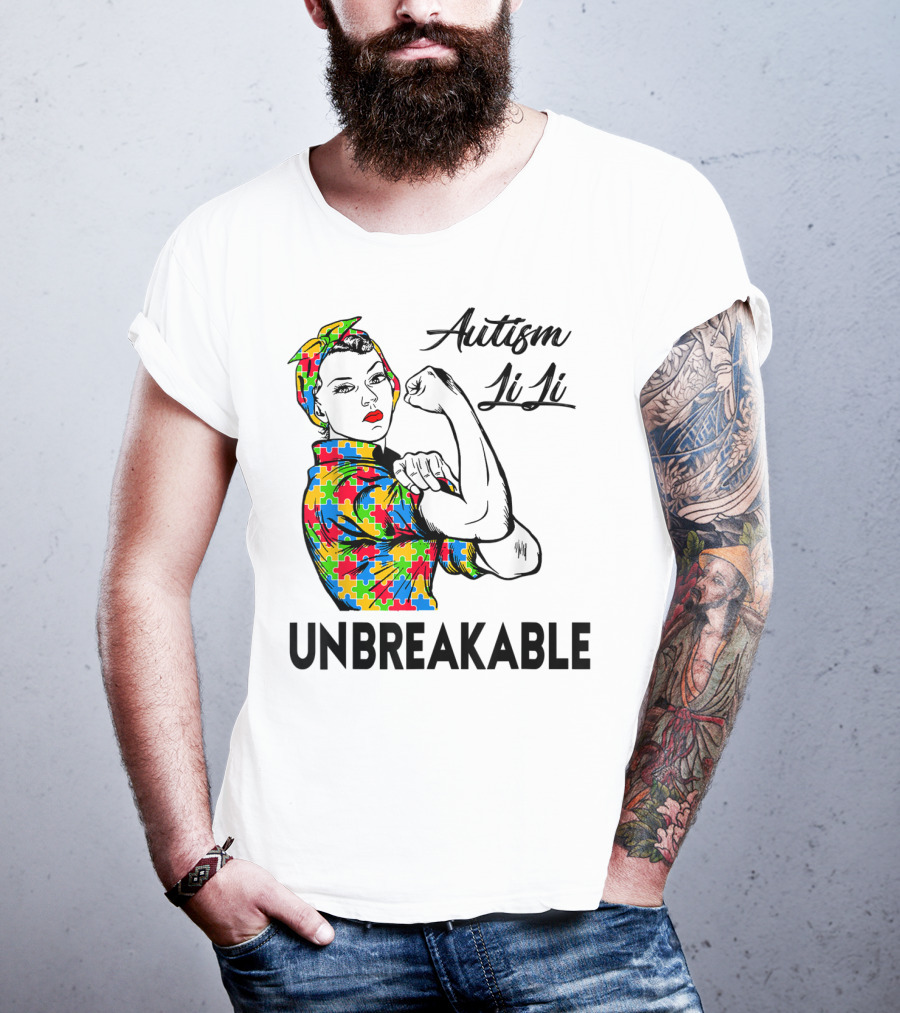 Autism LiLi Unbreakable Puzzle Pattern Empowerment T-Shirt