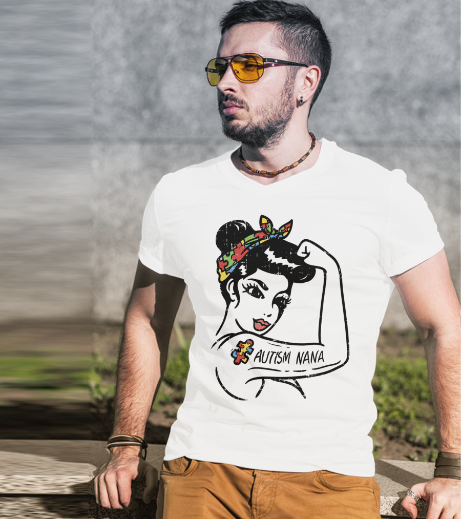 Autism Nana Unbreakable Awareness Longsleeve T-Shirt