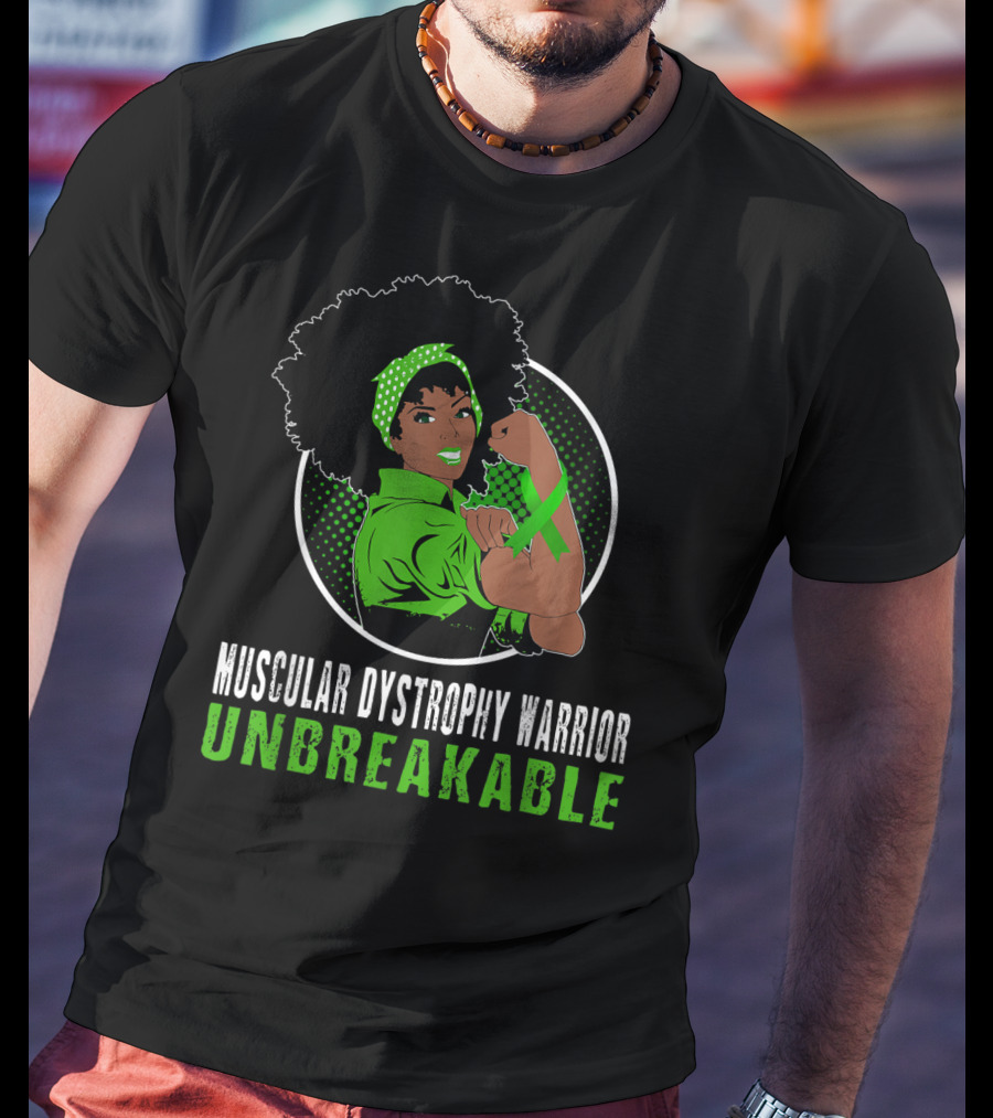 Muscular Dystrophy Warrior Unbreakable Black Girl T-Shirt