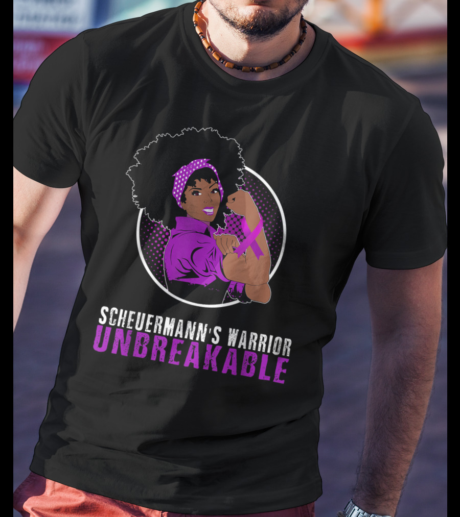 Scheuermann's Warrior Unbreakable Black Girl Empowerment T-Shirt