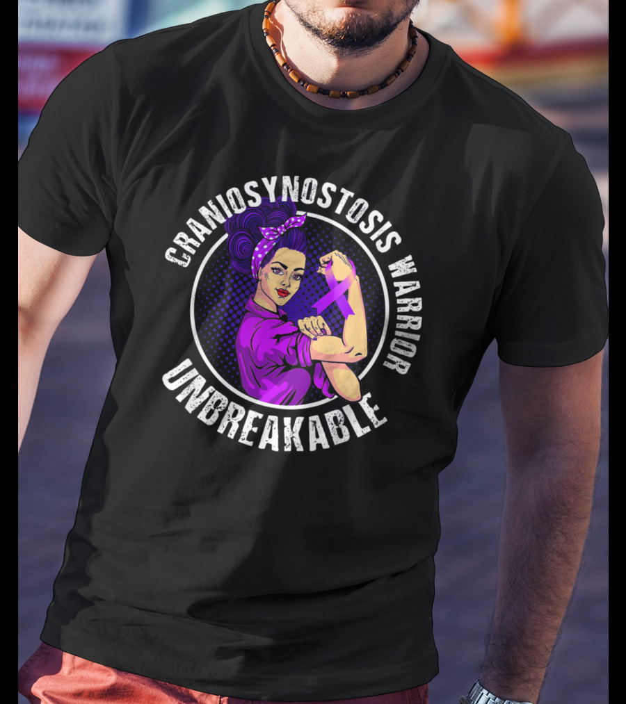 Craniosynostosis Warrior Unbreakable Retro Empowerment T-Shirt