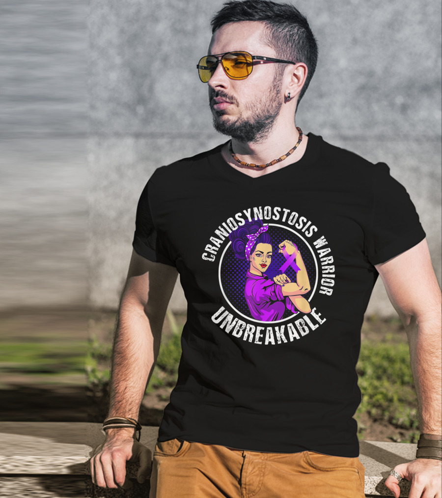 Craniosynostosis Warrior Unbreakable Retro Empowerment T-Shirt