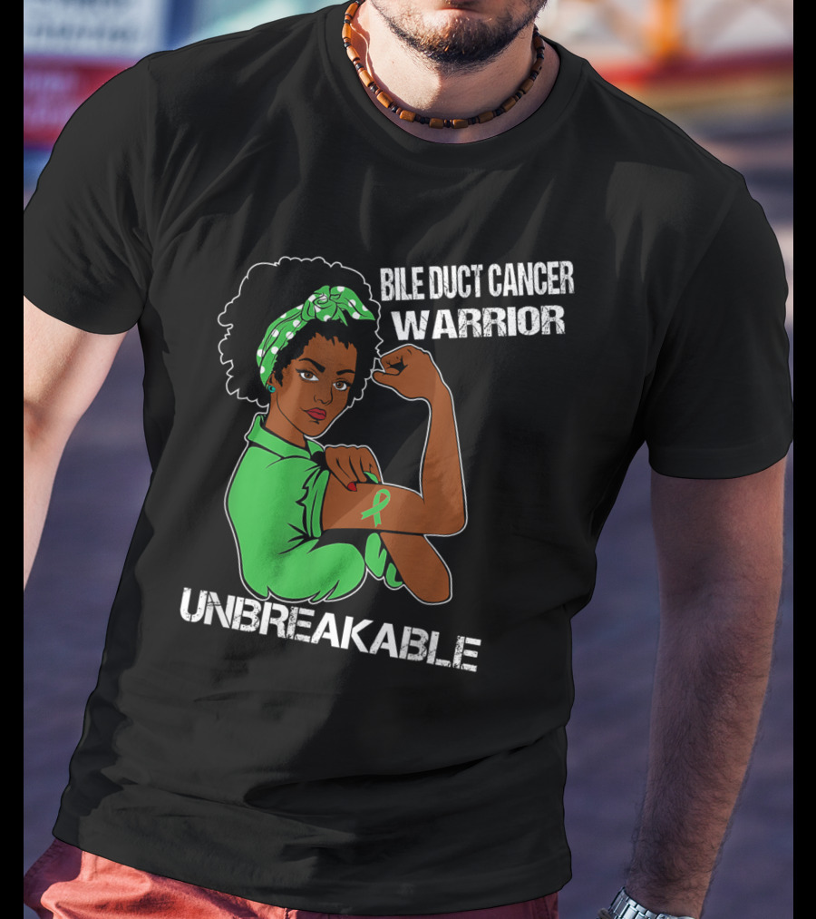 Bile Duct Cancer Warrior Unbreakable Strong Woman With Awareness T-Shirt