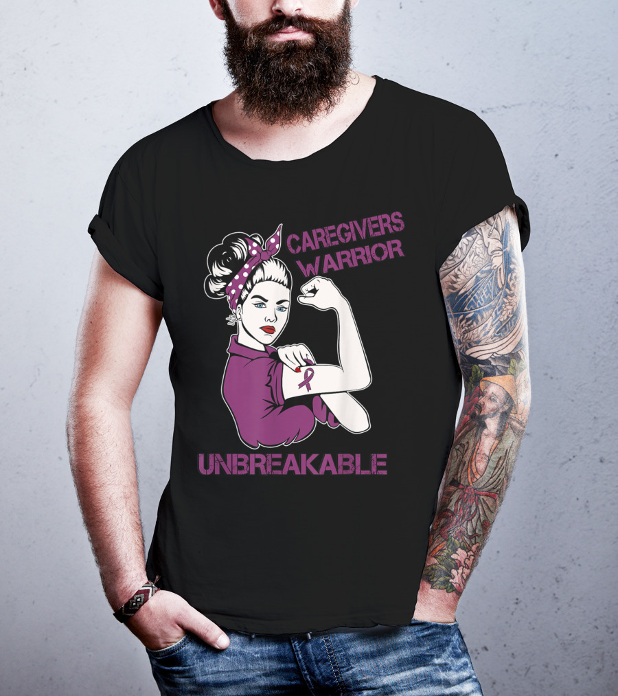 Caregivers Warrior Unbreakable Rosie The Riveter T-Shirt
