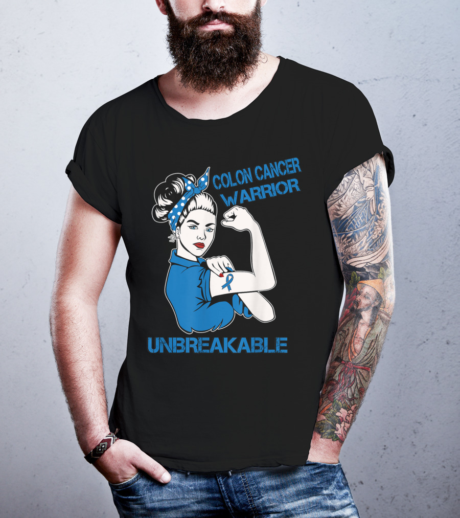 Colon Cancer Warrior Strong Unbreakable T-Shirt
