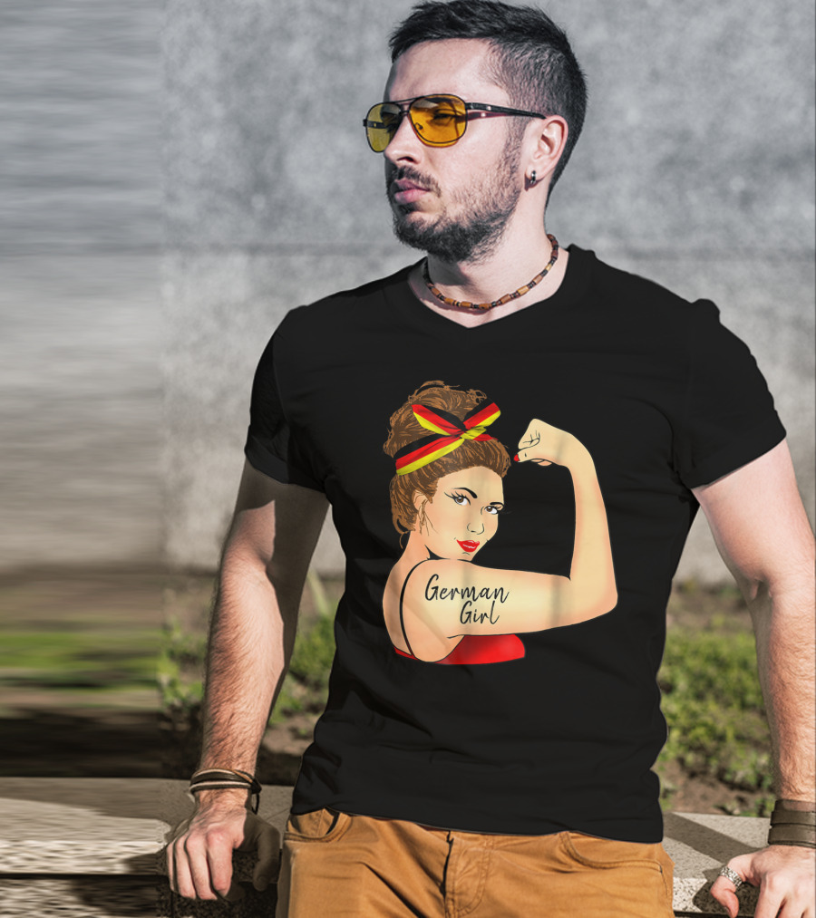 German Girl Unbreakable Rosie The Riveter Empowerment T-Shirt