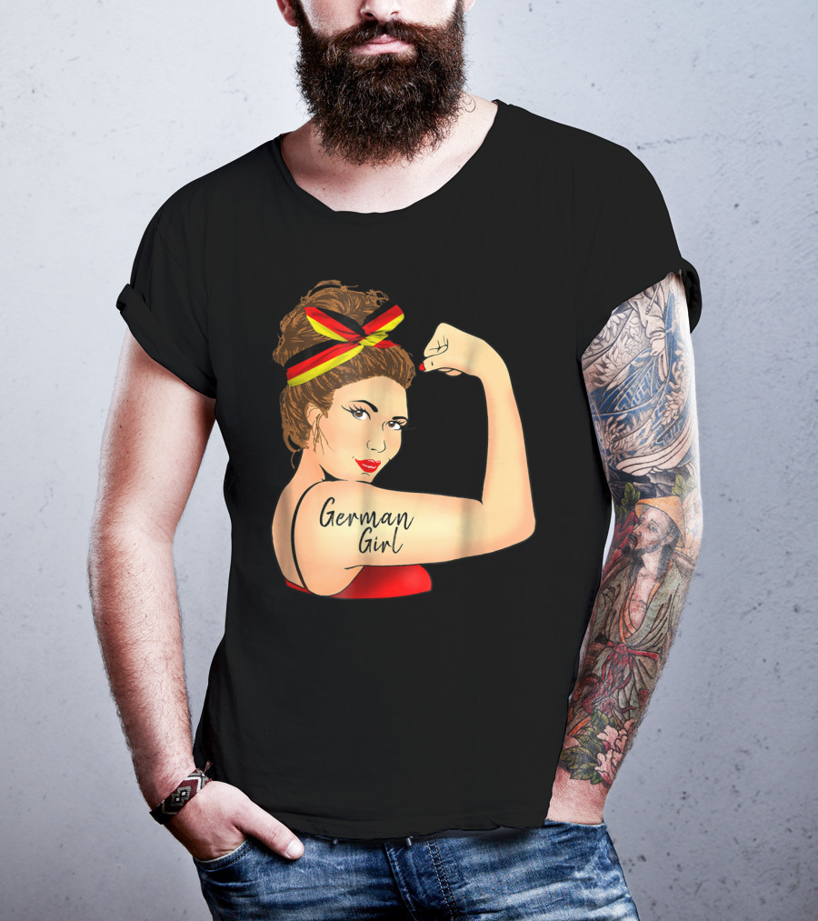 German Girl Unbreakable Rosie The Riveter Empowerment T-Shirt