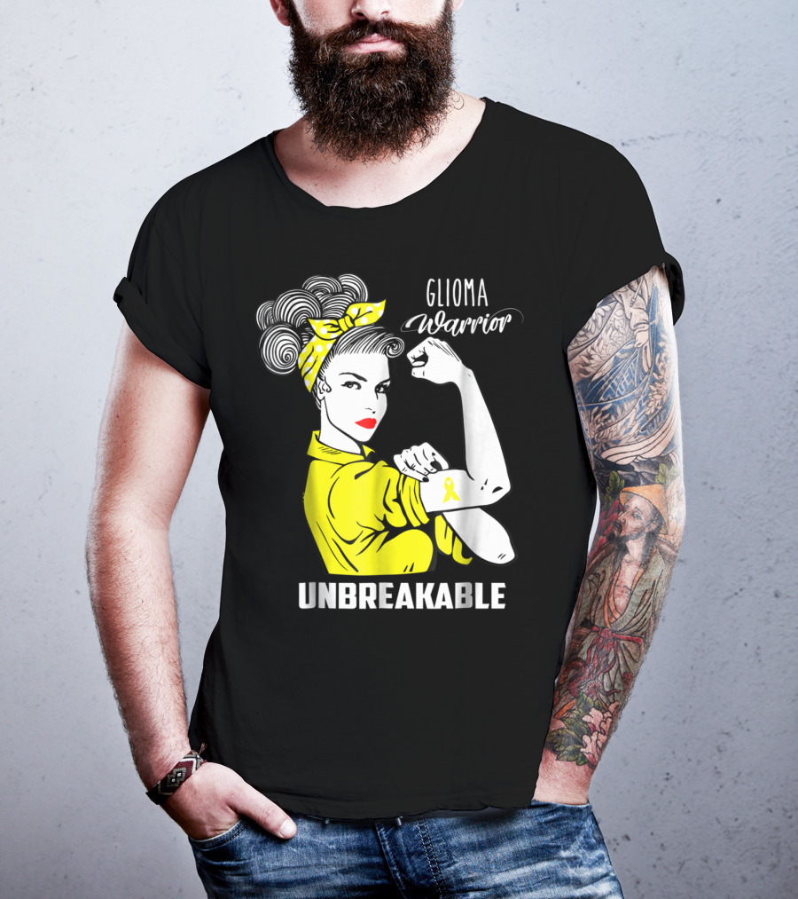 Glioma Warrior Unbreakable Awareness Ribbon T-Shirt