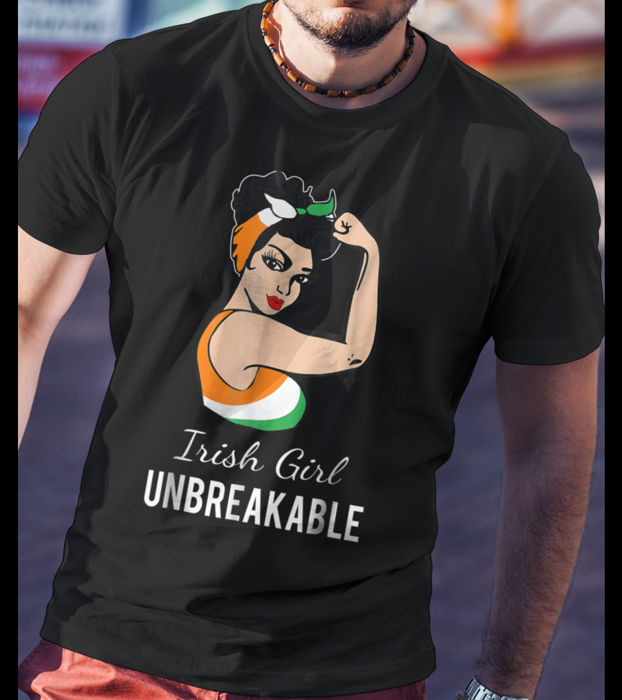 Irish Girl Unbreakable Strong Woman Empowerment T-Shirt