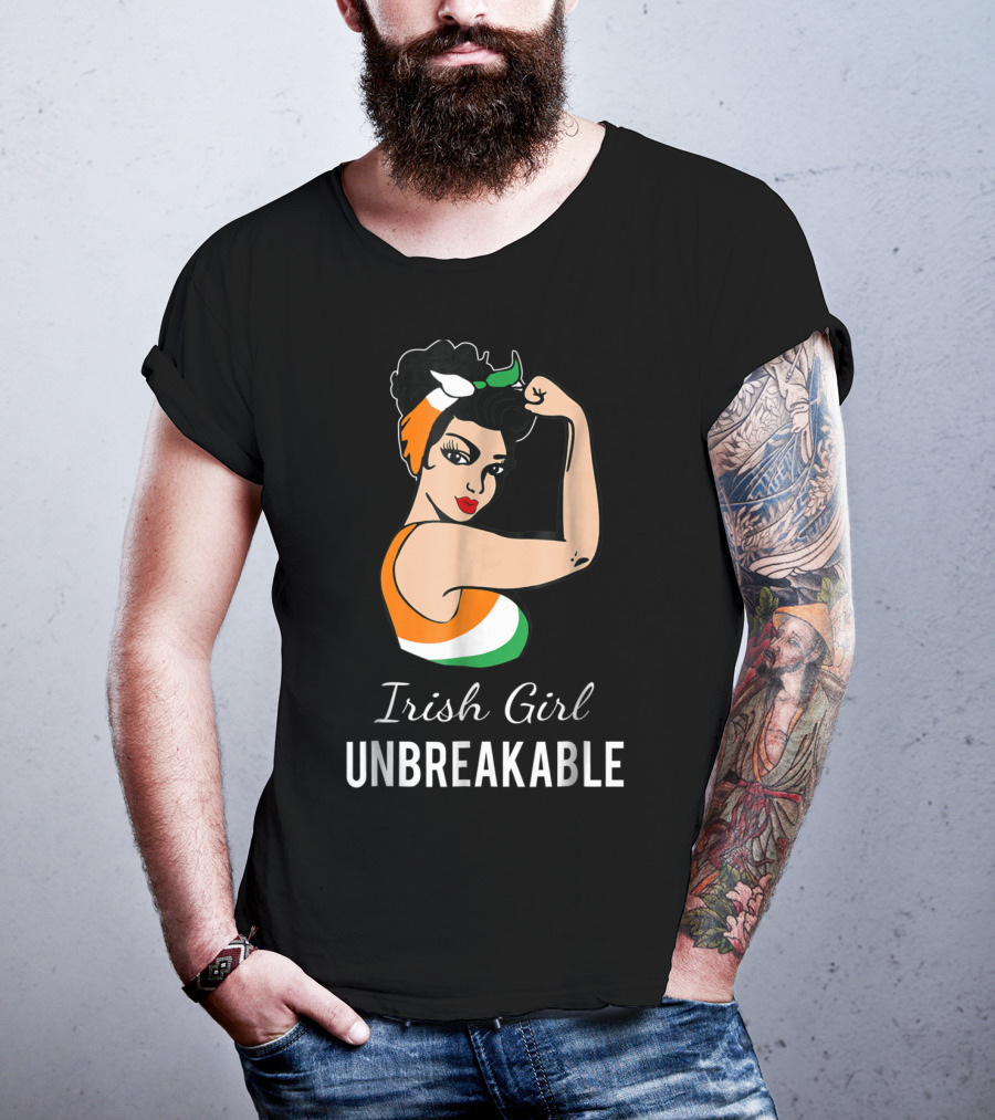 Irish Girl Unbreakable Strong Woman Empowerment T-Shirt