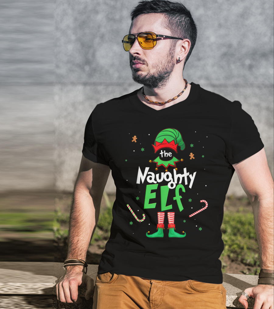 The Naughty Elf Christmas Family Festive T-Shirt
