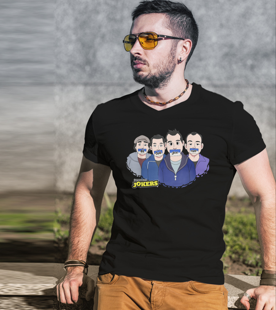 Impractical Jokers Q Sal Joe And Murr Cartoon T-Shirt