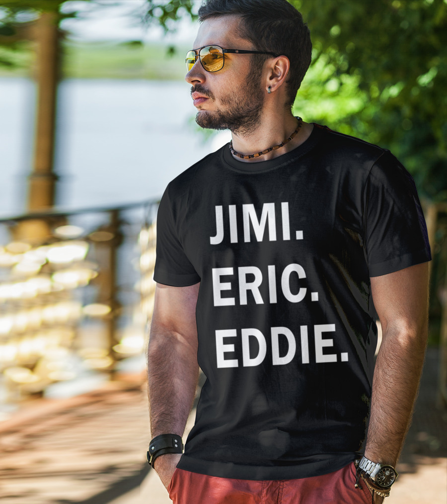 Guitar Gods Jimi Eric Eddie Musician Legends T-Shirt