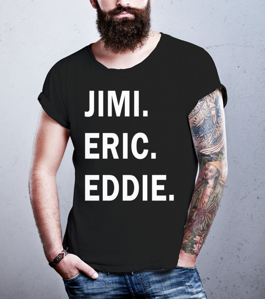 Guitar Gods Jimi Eric Eddie Musician Legends T-Shirt