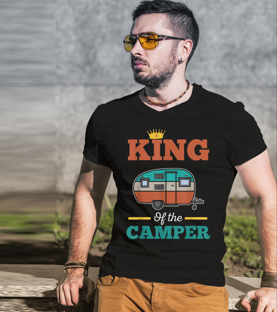 King Of The Camper Retro Camping Adventure T-Shirt